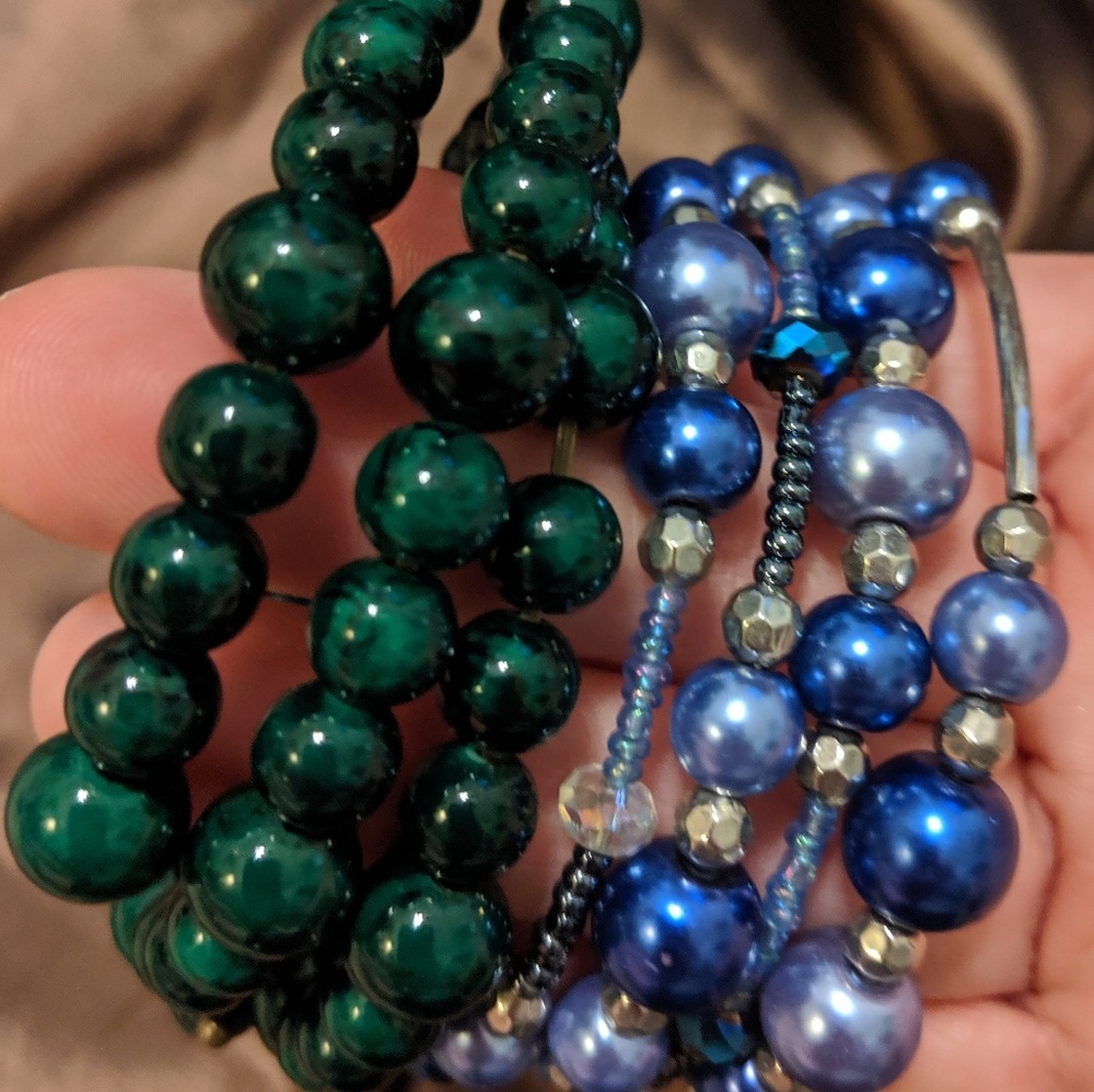 Two Super Shiny Beaded Bracelets